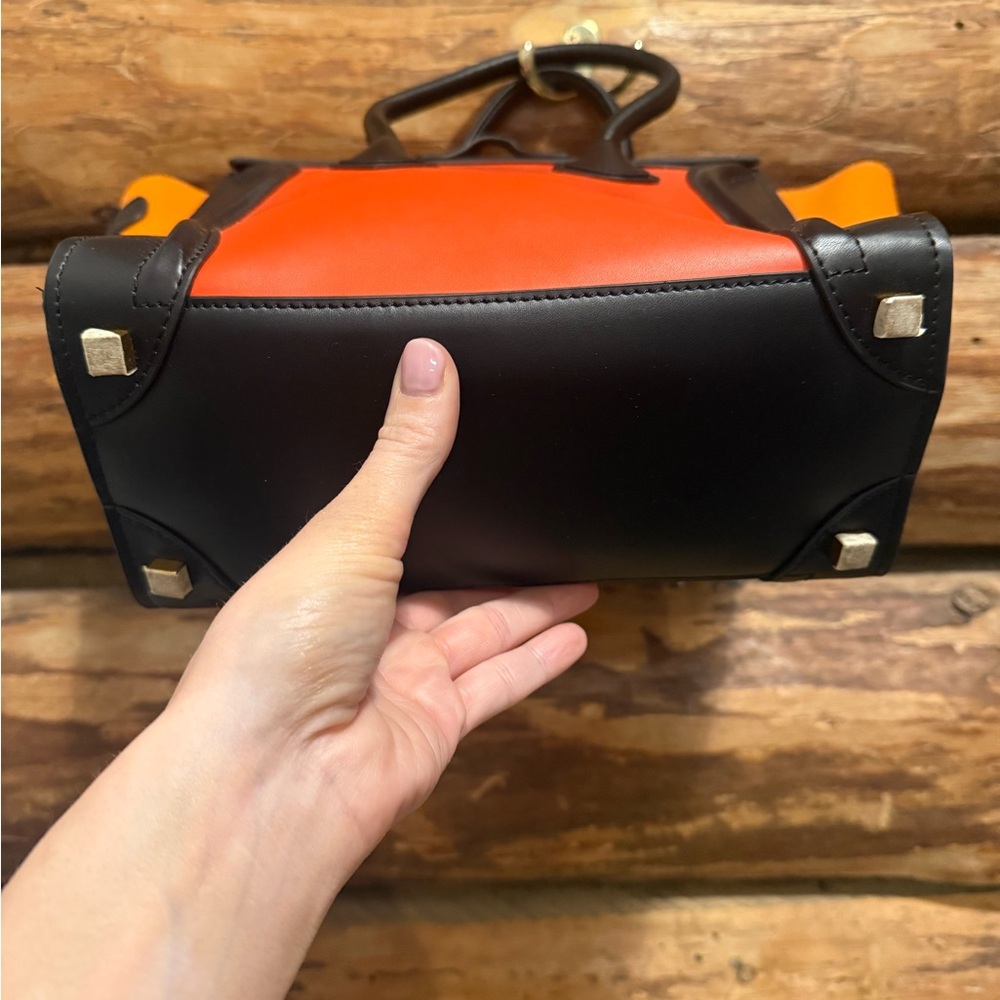 NWOT Gorgeous Celine Orange & Red Purse - Picture 3 of 9